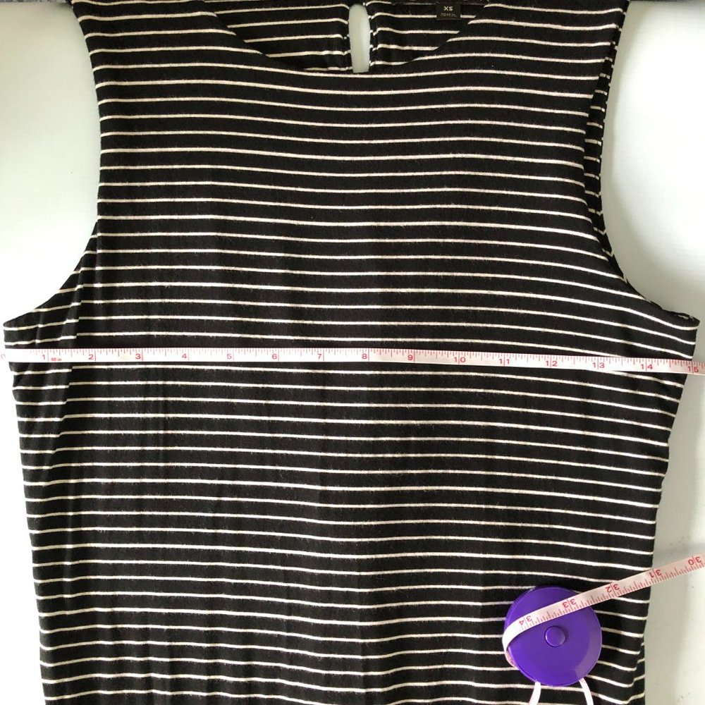 Athleta Black + White Striped Lenzing Modal Twist Dress XS Womens - Picture 7 of 8